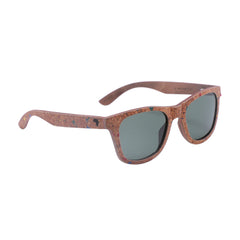 Colour Specked Recycled Wood Chip Wayfarer Style Sunglasses (Grey Smoked Lens)